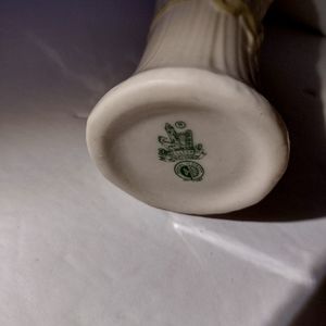 Belleck Vase with Yellow Ribbon